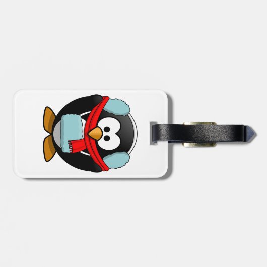 Bevriezing van pinguïn Bagagelabels (Achterkant horizontaal)