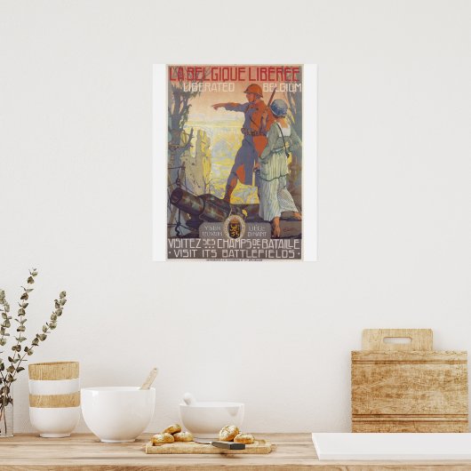 Bevrijd Belgisch Poster Propaganda (Keuken)