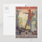 Bevrijd Belgisch Poster Propaganda Briefkaart (Voorkant / Achterkant)
