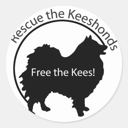 Bevrijd de Kees! Ronde Sticker (Voorkant)