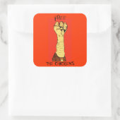 Bevrijd de kippen sticker (Tas)