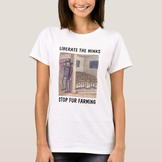 Bevrijd de Minks T-shirt (Voorkant)