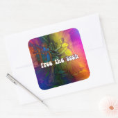 Bevrijd de Struik Vierkante Sticker (Envelop)