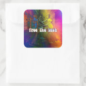 Bevrijd de Struik Vierkante Sticker (Tas)