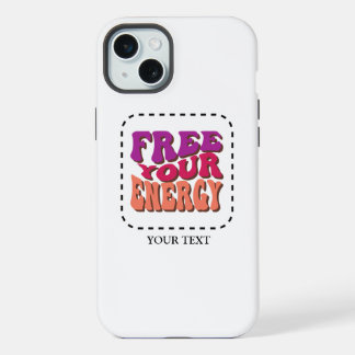 Bevrijd je energie - Vibrant Retro iPhone 15 Plus Case