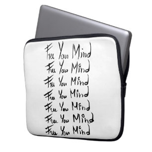 BEvrijd JE GEest! Motiverende kalligrafie quote Laptop Sleeve