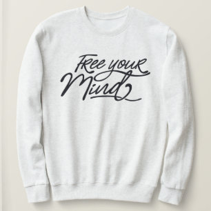 Bevrijd je geest Positieve Yoga Quote Script Lette Trui