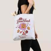 Bevrijd je geest Retro Mascot Tote Bag (Dichtbij)