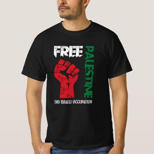 Bevrijd Palestina - Einde van de Israëlische bezet T-shirt (Voorkant)