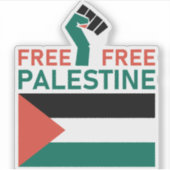 Bevrijd Palestina. Stop de oorlog Sticker (Voorkant)
