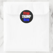 Bevrijd Trump nu Ronde Sticker (Tas)