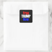 Bevrijd Trump nu Vierkante Sticker (Tas)