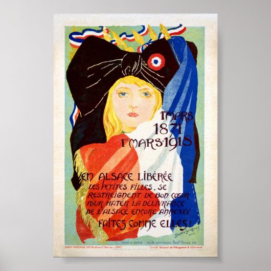 Bevrijde Elzas - Frans Poster (Voorkant)