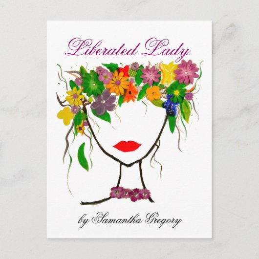 Bevrijde Lady Print Briefkaart (Voorkant)