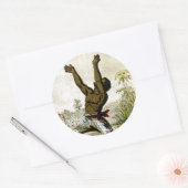 bevrijde slaaf ronde sticker (Envelop)