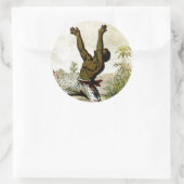 bevrijde slaaf ronde sticker (Tas)