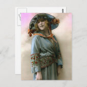 Bevrijde vrouw briefkaart (Voorkant / Achterkant)