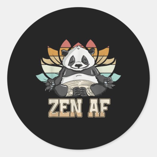 Bevrijdende Zen Af Panda Yoga Exploratief Ronde Sticker (Voorkant)