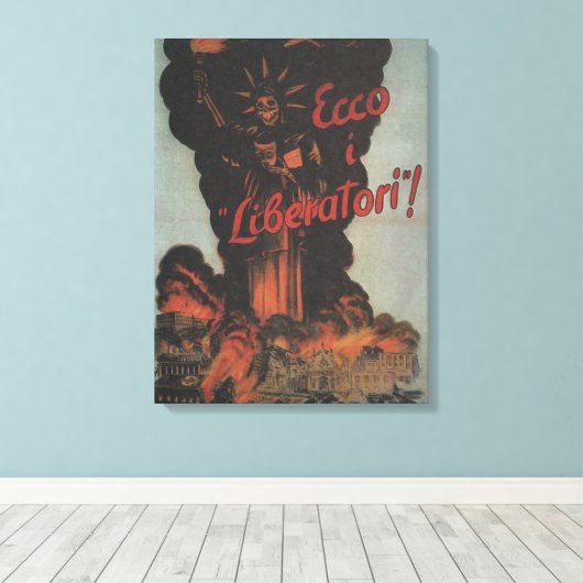 bevrijders Propaganda Poster Canvas Afdruk (Insitu (Houten vloer))