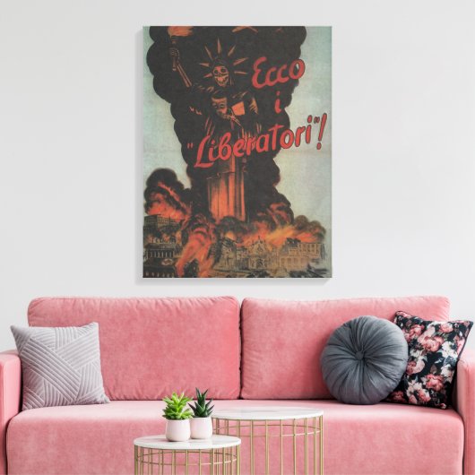 bevrijders Propaganda Poster Canvas Afdruk (Insitu (Woonkamer))