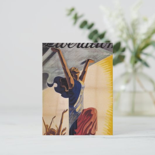 Bevrijding! (1944)_poster-Propaganda Briefkaart (Staand voorkant)