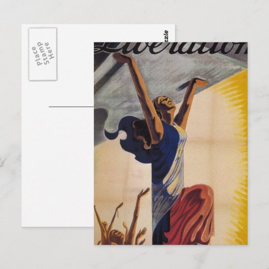 Bevrijding! (1944)_poster-Propaganda Briefkaart (Voorkant / Achterkant)