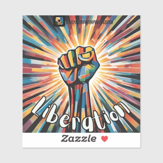"Bevrijding" - een moedig symbool van eenheid Sticker (Vel)
