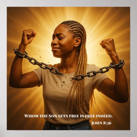 Bevrijding in beweging: Wie de Zoon bevrijdt Poster (Voorkant)