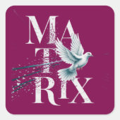 Bevrijding uit de Matrix Vierkante Sticker (Voorkant)