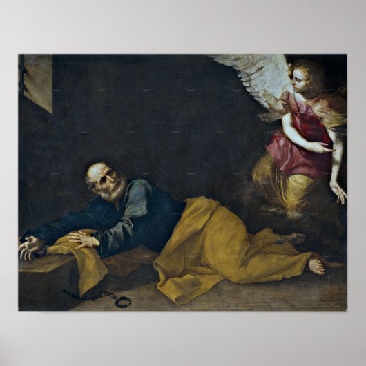 Bevrijding van Saint Peter door Jusepe de Ribera Poster (Voorkant)
