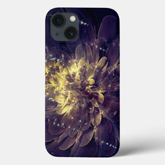 Bevrijdingsbloem - Golden Blue Flower | iPad-case Case-Mate iPhone Case (Achterkant)