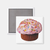 Bevrokken cake met sproinkles magneet (Voorkant / Achterkant)