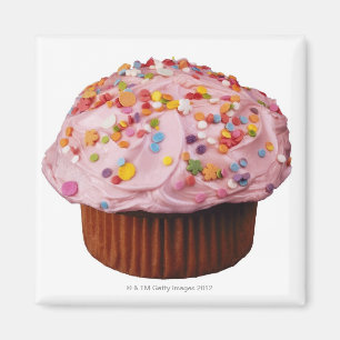Bevrokken cake met sproinkles magneet