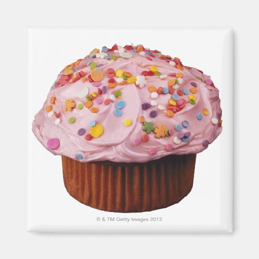 Bevrokken cake met sproinkles magneet (Voorkant)