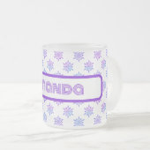 Bevrokken met  sneeuwvlokken matglas koffiemok (Voorkant rechts)