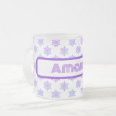 Bevrokken met  sneeuwvlokken matglas koffiemok (Voorkant links)