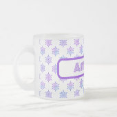 Bevrokken met  sneeuwvlokken matglas koffiemok (Links)