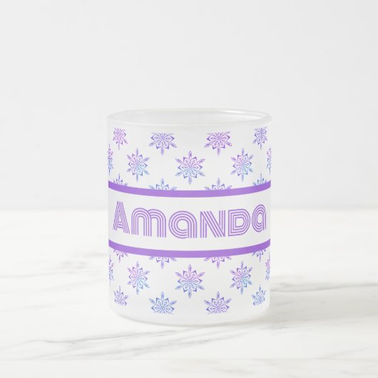 Bevrokken met  sneeuwvlokken matglas koffiemok (Center)