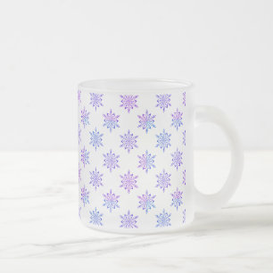 Bevrokken met  sneeuwvlokken matglas koffiemok