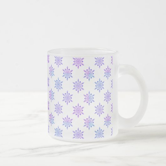 Bevrokken met  sneeuwvlokken matglas koffiemok (Rechts)