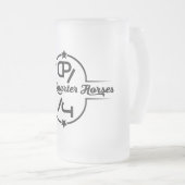 Bevrokken met zwarte logo matglas bierpul (Voorkant rechts)