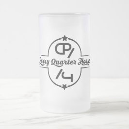 Bevrokken met zwarte logo matglas bierpul