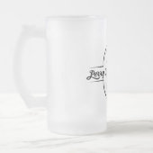 Bevrokken met zwarte logo matglas bierpul (Links)