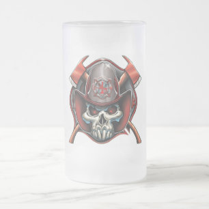 Bevroren 16oz Bevroren Beer Stein Skull Fire Rescu Matglas Bierpul