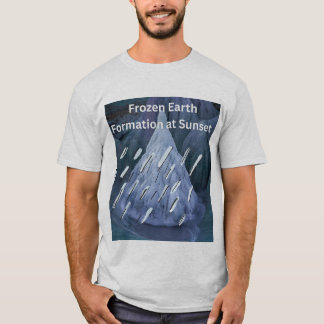 Bevroren aardformatie bij zonsondergang t-shirt