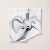 Bevroren: Abstract grijs, wit & zwart Bad Handdoek (Wasdoekje)