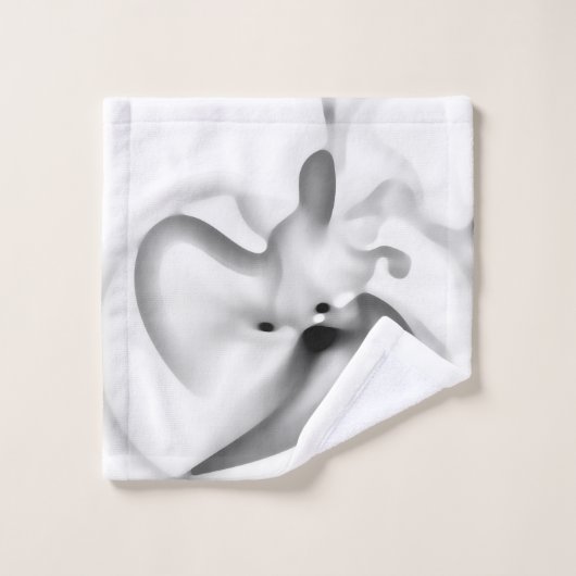 Bevroren: Abstract grijs, wit & zwart Bad Handdoek (Wasdoekje)