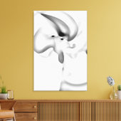 Bevroren: Abstract grijs, wit & zwart Canvas Afdruk (Insitu (Woonkamer))
