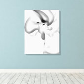 Bevroren: Abstract grijs, wit & zwart Canvas Afdruk (Insitu (Houten vloer))