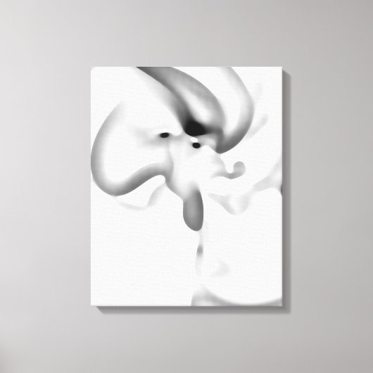 Bevroren: Abstract grijs, wit & zwart Canvas Afdruk (Voorkant)
